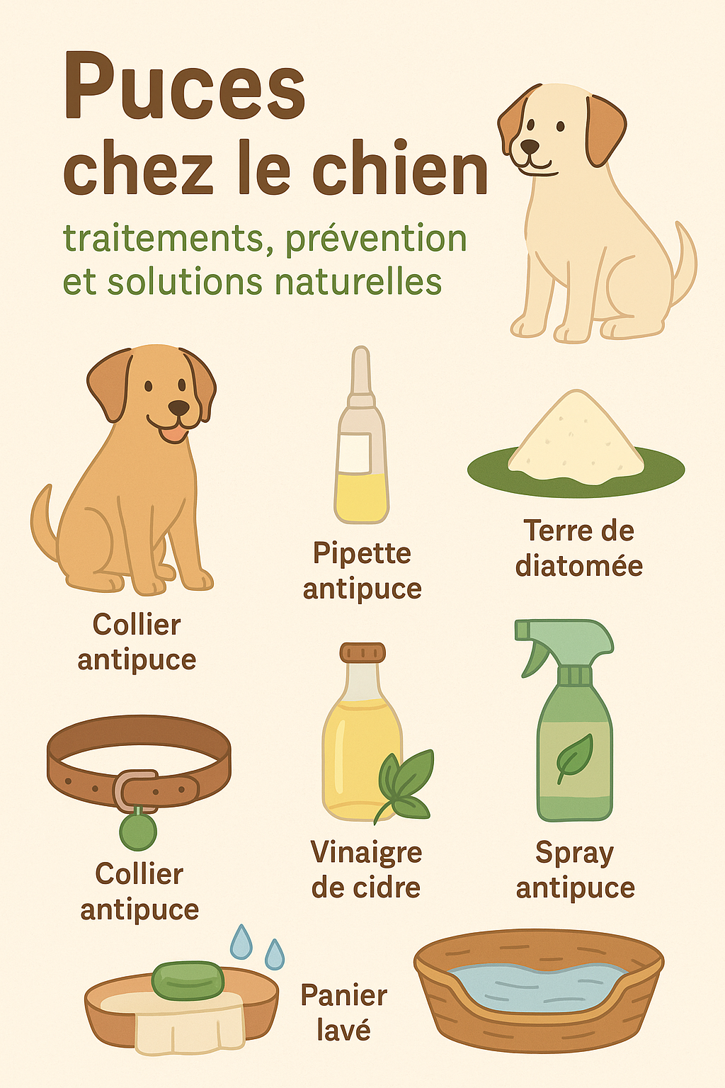Puces chien : Comparatif complet des antiparasitaires pour chiens – pipettes, colliers et comprimés contre les puces et tiques