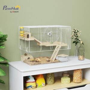 Adoption hamster avec cage complète PawHut multi-étages et accessoires inclus