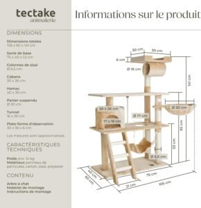 TecTake arbre à chat 3