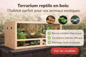 terrarium reptile en bois 120x60x60 cm avec isolation thermique et aération latérale pour serpents lézards et tortues