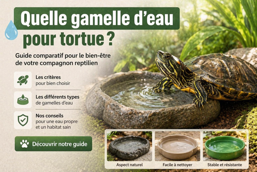 quelle gamelle d'eau pour tortue choix de gamelle adaptée pour tortue avec eau propre et habitat sain