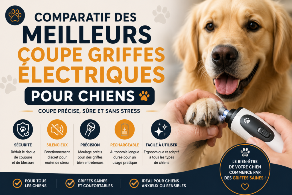 Coupe Griffes Électriques pour Chiens