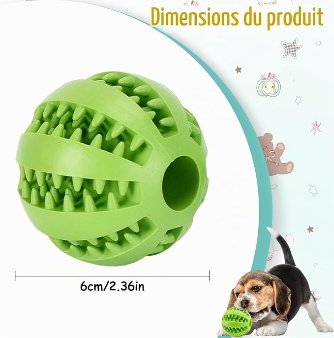 balle résistante de 6cm de diamètre